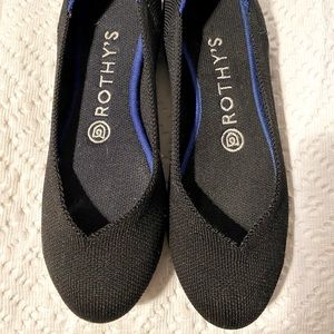 ROTHY’S The Flat Black Rounded Toe Shoes SZ 6